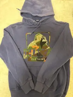 X-LARGE 迷彩柄ゴリラプリント フーディ ネイビー