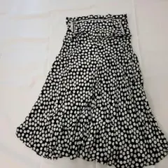 ZARA フレアスカート ロング丈、膝丈　ドット柄