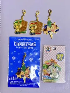 東京ディズニーシー 非売品 チャーム3個＋博多限定ピンズ１個 全4セット＋オマケ