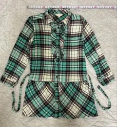 HusHusH キッズ チェック柄ワンピース 120cm
