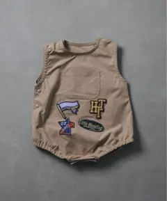 【新品未使用】リトルウィークエンド ロンパース  ワッペンロンパース 60-70