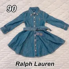 【新品】Ralph Lauren デニムワンピース 2T 90cm ワンピ