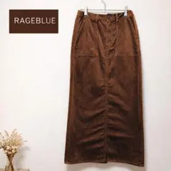RAGEBLUE コーデュロイスカート F ブラウン ロングスカート タイトのサムネイル