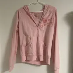 パーカー　ジップパーカー　y2k 平成　ピンク