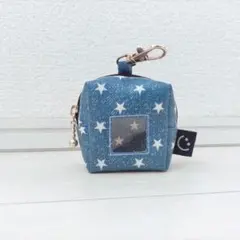 ☆サンタ専用☆GPSケース まあるいしまえなが ブルー/合皮ミント