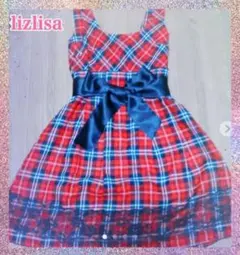 【✨人気!即完売品✨】LIS LISA ゴスロリ チェック柄リボンワンピース