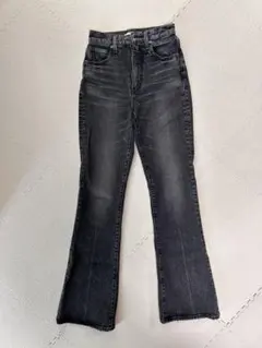 MOUSSY MVSフレアパンツ　ブラック　ロングのサムネイル