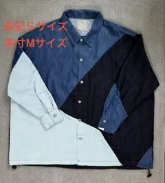 【新品】デニム切替長袖シャツ S/Mサイズのサムネイル