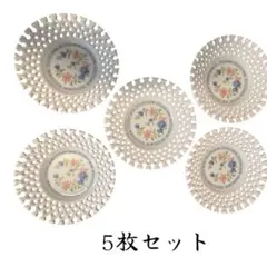 花柄デザイン皿5枚セット - メルカリ