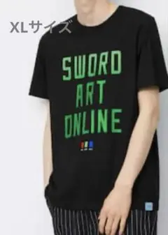 GU コラボ　ソードアートオンライン　ロゴTシャツ　サイズXLのサムネイル
