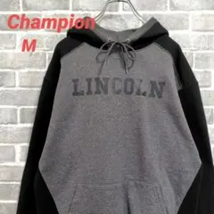 【Champion】ロゴスウェットパーカー LINCOLN US古着