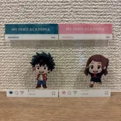 僕のひヒーローアカデミア東京タワーSNS風クリアカード　デク・お茶子