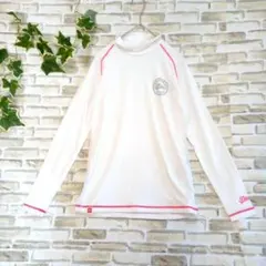 FILA GOLF　ハイネック　長袖　トップス　サイドメッシュ　S　ホワイト