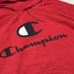 Champion チャンピオン パーカー 1XL レッド ビッグロゴ フーディー