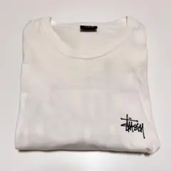Stussy ホワイト 長袖Tシャツ Mサイズ