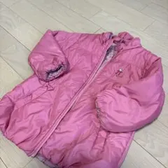 ニットプランナー　ウサギ刺繍ピンク中綿コート