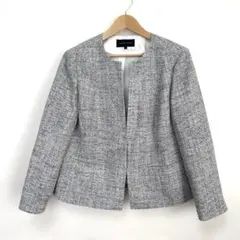 TRANS WORK カラミファンシーツイードノーカラージャケットのサムネイル