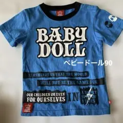 BABY DOLL グラフィックTシャツ 青90