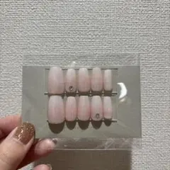 ハンドメイド ネイルチップ ニュアンスネイル ピンク