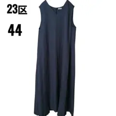 美品✨23区 大きいサイズ48 ドット柄 フレアワンピース フレンチ