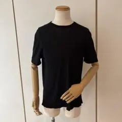 ルイジボレッリ／コットンニットTシャツ／ブラック／46のサムネイル
