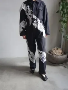 HANA YAGI-COVERALLS/BLACK×WHITE②