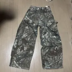 リアルツリー柄 ワークパンツ ペインターパンツ