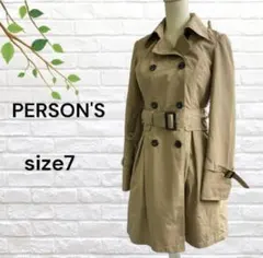 PERSONS　美品　パーソンズ　トレンチコート　ライナー付き　定番