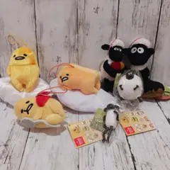 【タグ付き未使用品】ぐでたま☆ひつじのショーン☆マスコット７個まとめ