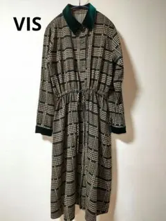 VIS 　ロングワンピース　グリーン