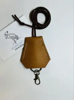 ネックレス 【本革　姫路レザー】キークロシェット キーケース　M キャメル