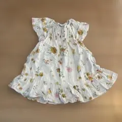 ZARA ザラ フラワープリント 半袖ワンピース 110cm