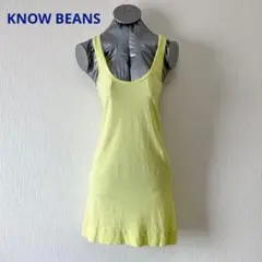 KNOW BEANS ノースリーブ ミニワンピ チュニック イエローグリーンのサムネイル