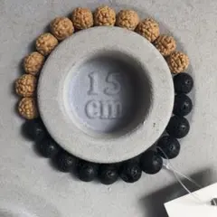 品番0985 [愛と絆の天然石]ラバストーン（火山岩）と金剛菩提珠のブレスレット