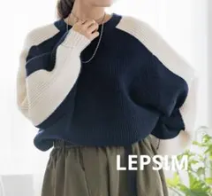 LEPSIM 7ゲージ配色ラインプルオーバー