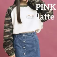 新品未使用 PINK-latte ジェルプリントラグランプルオーバー　L160