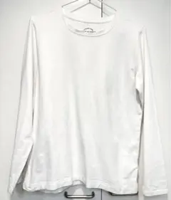 ホワイトカラー　ロングTシャツ　シンプルな無地Mサイズ　ライトオンのサムネイル