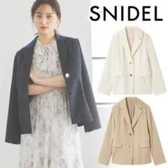【美品】SNIDEL シングルジャケット　ネイビー サイズ0