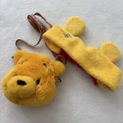 くまのプーさん 耳付きヘアバンドとポーチセット