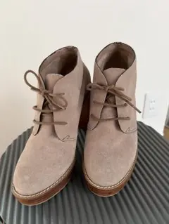 コールハーン★ベージュ スエード ハイヒールブーツ 約10cmヒール