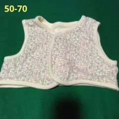 花柄ベビーベスト 50-70