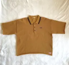 JaVaマスタード メッシュポロシャツ 五分袖