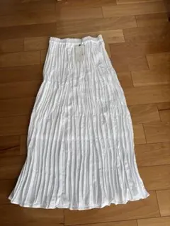 チャオパニックティピ　ホワイト プリーツスカート ONEサイズ