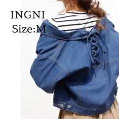 美品⭐︎ INGNI 後ろレースアップ抜き襟Gジャン　M