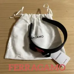 [新品]SALVATORE FERRAGAMO フェラガモ カチューシャ 黒赤のサムネイル