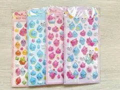 しずくちゃん　3Dステッカー　硬いシール　うるちゅる　4枚セット