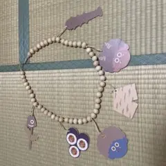 節分モチーフ ウッドビーズガーランド