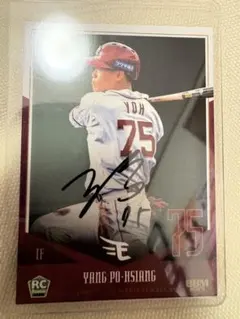YANG PO-HSIANG サイン入りルーキーカード 75