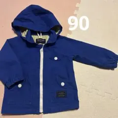 mou jon jon ベビー フード付きジャケット ブルー 90のサムネイル