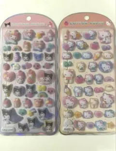 【正規品】サンリオ コットンパフィーシール マイメロ クロミ キティ 2枚セット